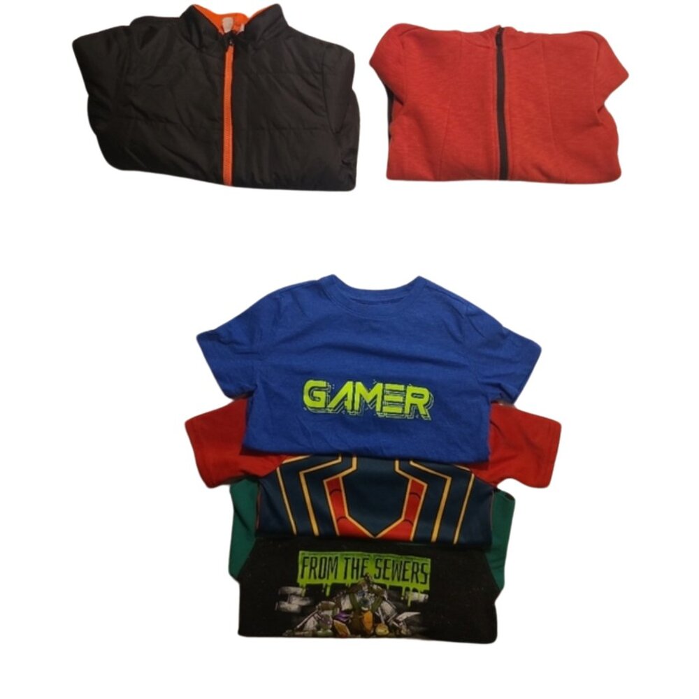 Boys Size 6/7 Play Clothes & Jacket Bundle – 5 Pieces